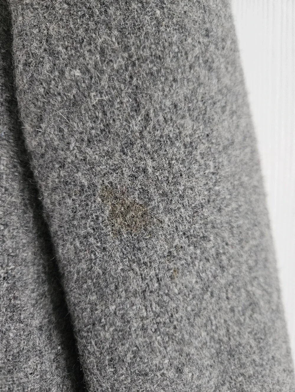 Vintage 1980s Military Gray Wool Car Coat/Overcoat